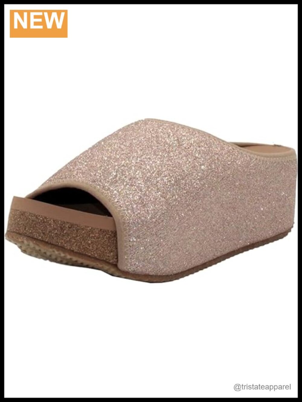 Women's Sparkling Stretch Knit Platform Sandal